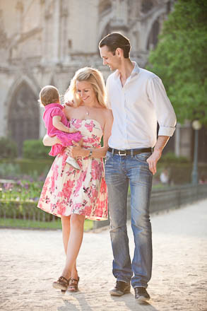 Family photo at Notre Dame Paris