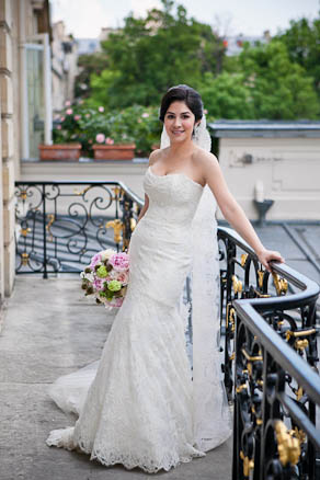 Paris Balcony Wedding Gown