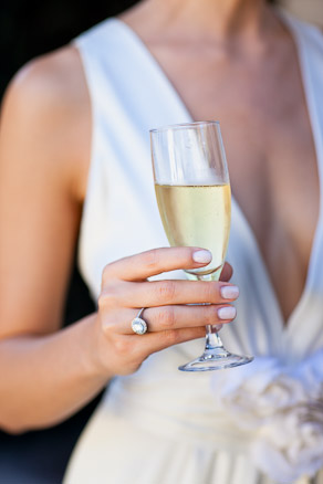 Champagne Glass Held by Bride