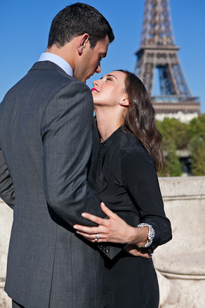 Eiffel Tower anniversary couple