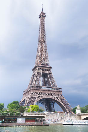 Eiffel Tower in Storm Clouds