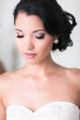 Bridal Portrait of Bride With Beautiful Lashes