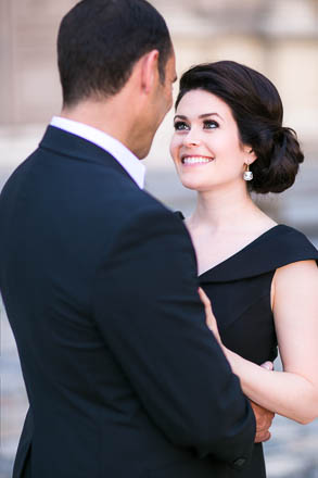 Woman Smiling at Fiance