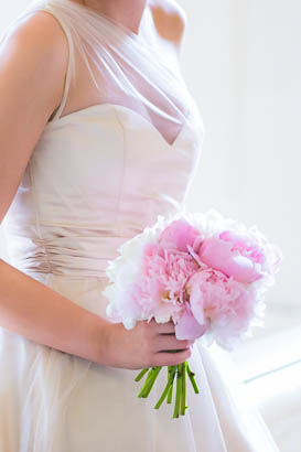 Pink Bouquet Held by Bridesmaid