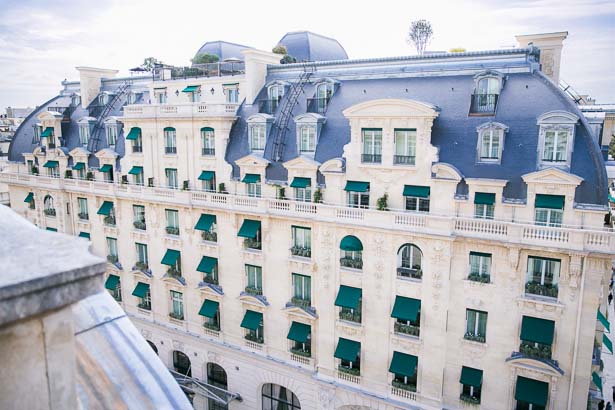 Paris Blue-Roofed Haussmann Building