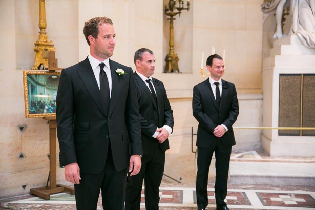 Groom and Groomsmen Waiting at Alter